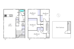 参考建物プラン例
建物参考価格:2100万円
建物面積:108.53㎡
間取り:4LDK