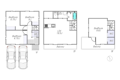 参考建物プラン例
建物参考価格:2100万円
建物面積:101.45㎡
間取り:4LDK
